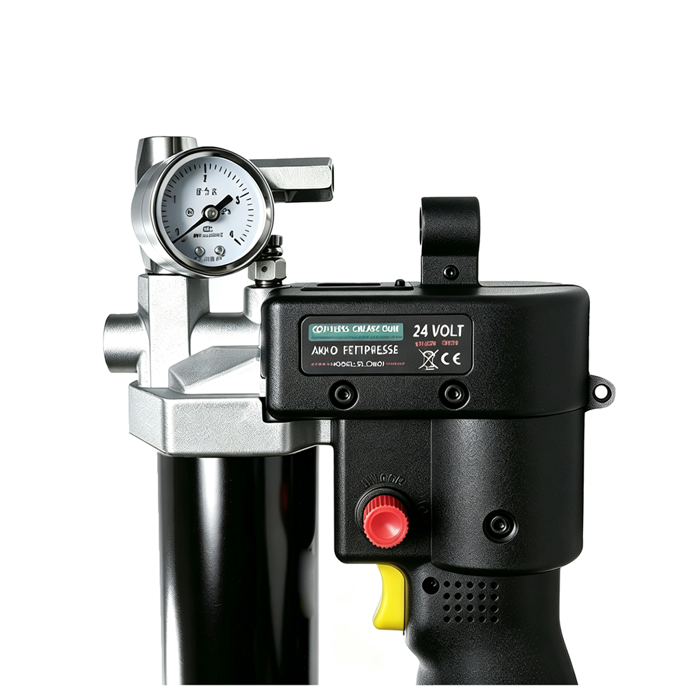 SENLITE SLT2400-Y cordless electric grease gun pump head trigger detail