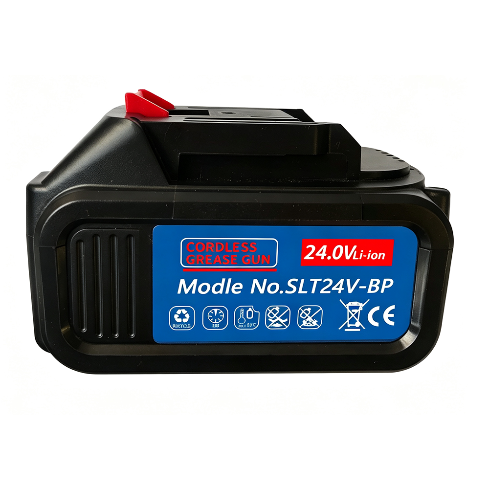 SENLITE SLT2400 cordless electric grease gun li ion battery pack side