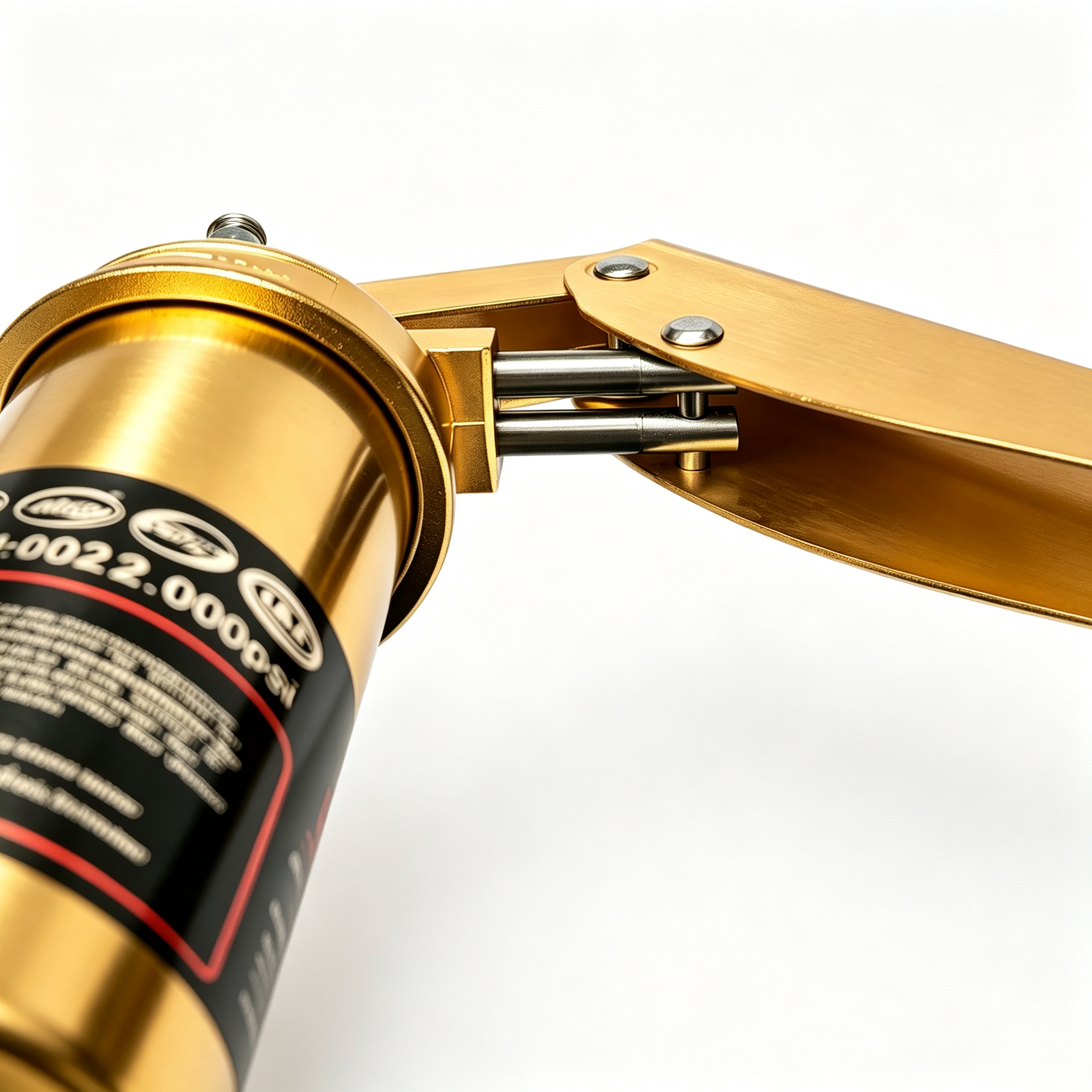 SENLITE 900cc Dual Piston Lever Action Manual Grease Gun cordless electric grease gun gold handle connection detail