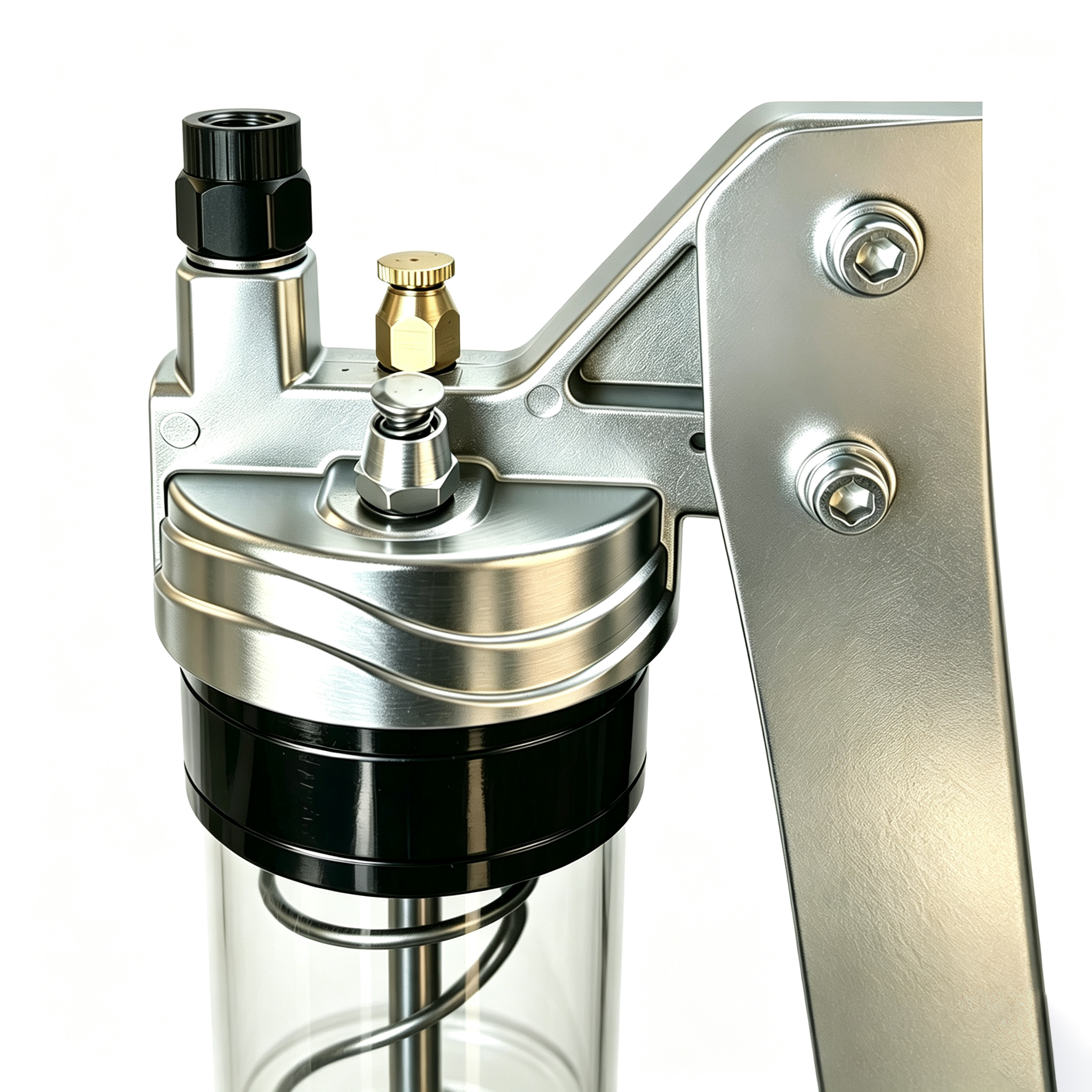 SENLITE 900cc Clear Barrel Heavy-Duty Lever Action Grease Gun cordless electric grease gun pump head valve detail