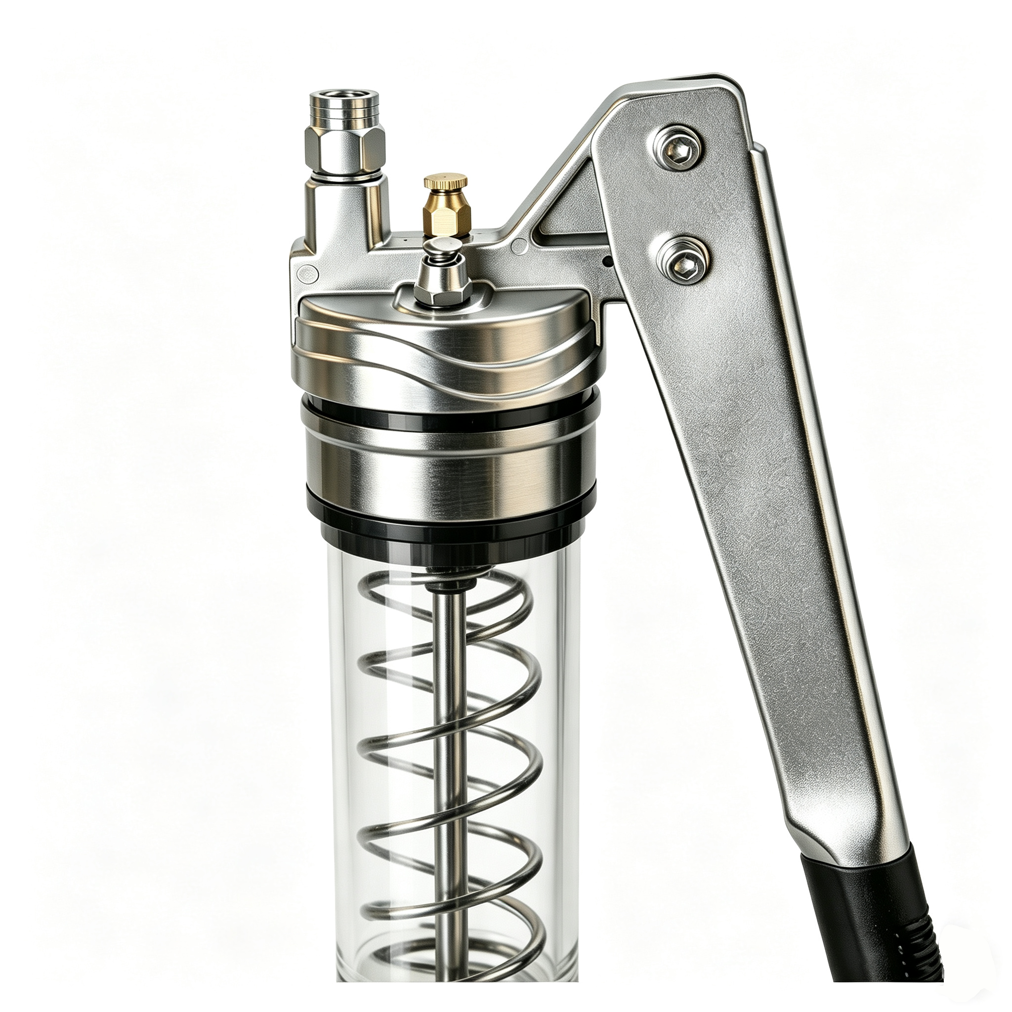 SENLITE 900cc Clear Barrel Heavy-Duty Lever Action Grease Gun cordless electric grease gun transparent pump head detail
