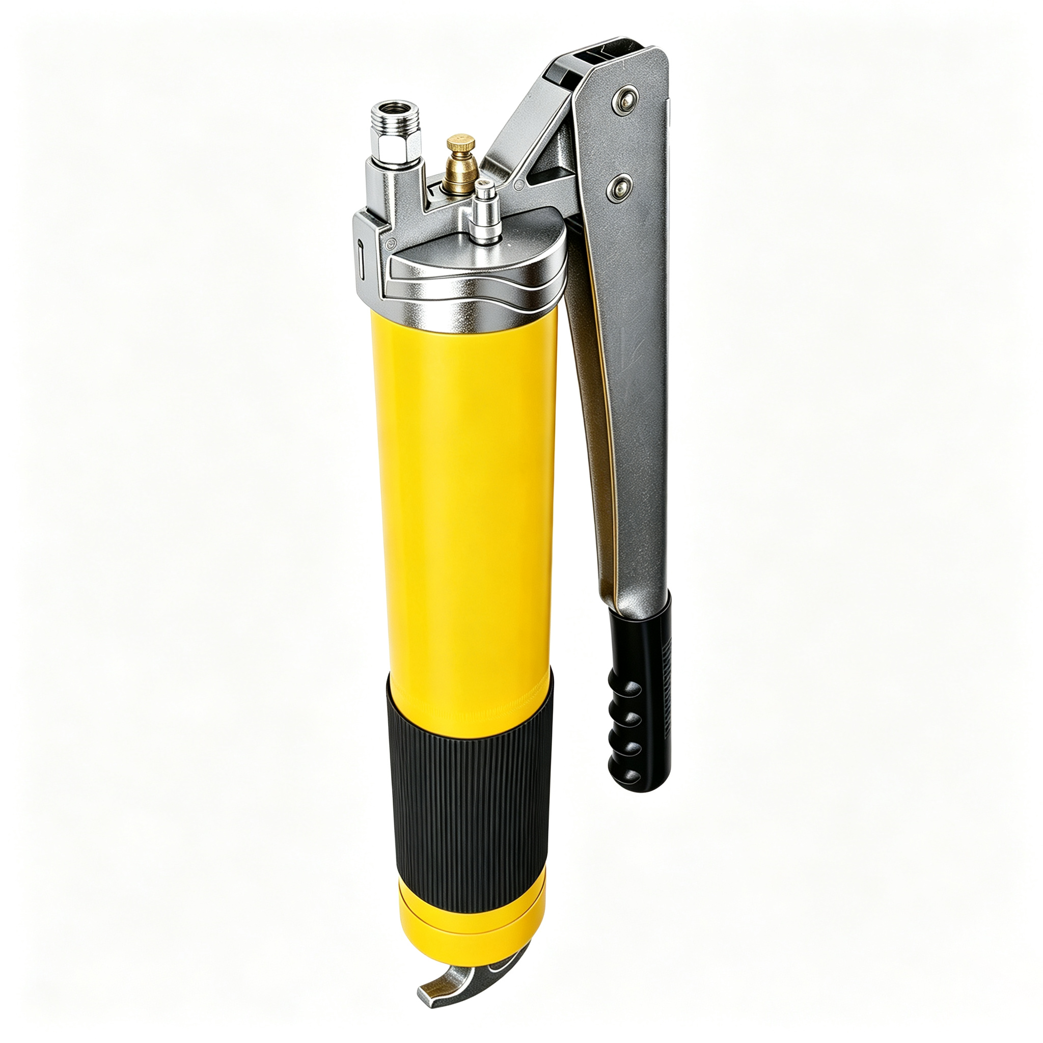 SENLITE 900cc Heavy-Duty Lever Action Manual Grease Gun cordless electric grease gun yellow manual lever angle view